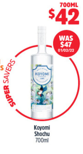 Woolworths Koyomi Shochu 700ml offer