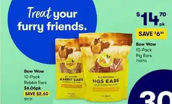BIG W Bow Wow Rabbit Ears, Pig Ears offer