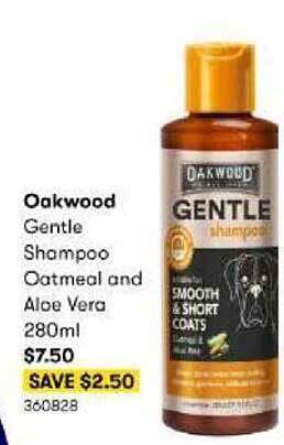 BIG W Oakwood Gentle Shampoo Oatmeal And Aloe Vera 280ml offer