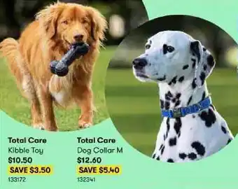 BIG W Total Care Kibble Toy Or Total Care Dog Collar M offer