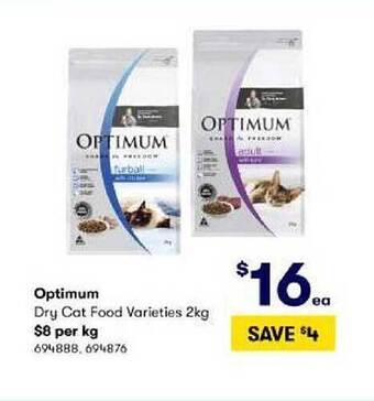 BIG W Optimum Dry Cat Food offer
