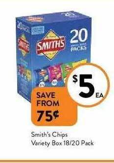 Foodworks Smiths Chips offer