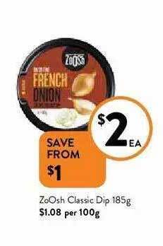 Foodworks Zoosh Classic Dip offer