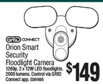 Bunnings Grid Connect Orion Smart Security Floodlight Camera offer