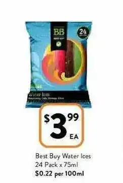 Foodworks Best Buy Water Ices offer