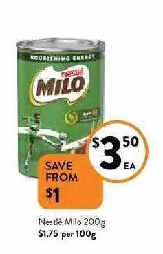 Foodworks Nestlé Milo offer