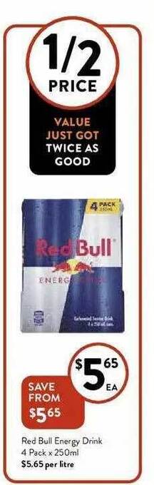 Foodworks Red Bull Energy Drink offer