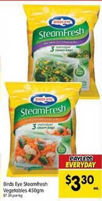 Spar Birds Eye Steamfresh Vegetables offer
