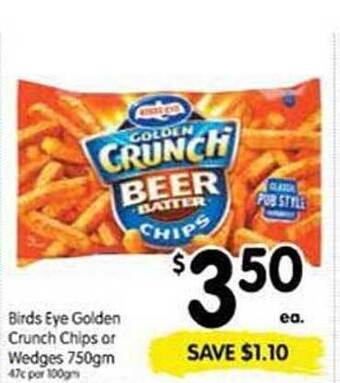 Spar Birds Eye Golden Crunch Chips Or Wedges offer