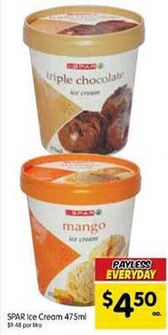 Spar Spar Ice Cream offer