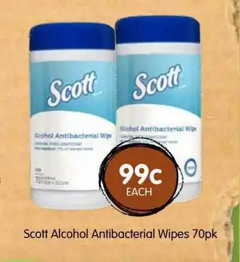 Spudshed Scott Alchohol Antibacterial Wipes offer