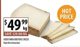 Supabarn Heidi Farm Gruyere Cheese offer