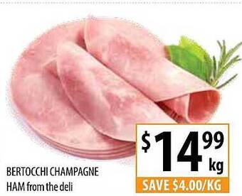 Supabarn Bertocchi Champagne Ham offer