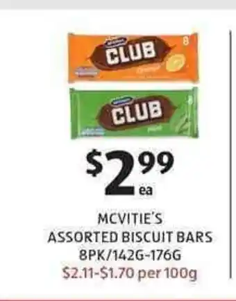 ALDI McViitie's Assorted Biscuit Bars offer