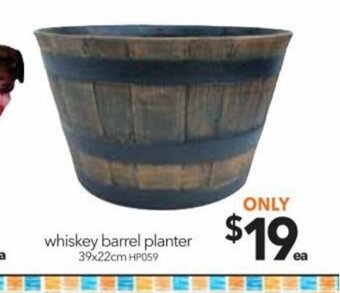 Cheap as Chips Whiskey barrel planter 39 x 22 cm offer