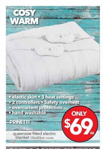 Cheap as Chips Queensize fitted electric blanket 150 x 203 cm offer