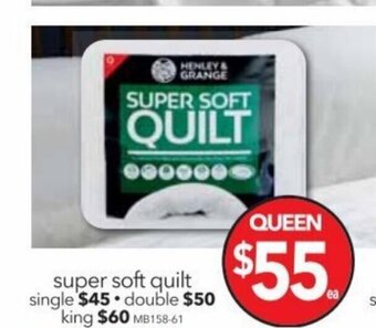 Cheap as Chips Super soft quilt queen offer