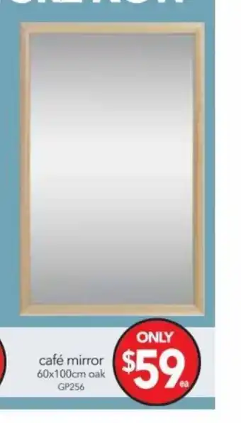 Cafe mirror 60 x 100 cm