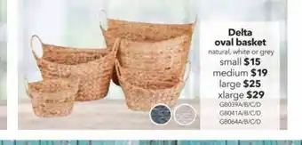 Delta oval basket small