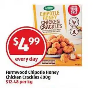 ALDI Farmwood Chipitle Honey Chicken Crackles offer