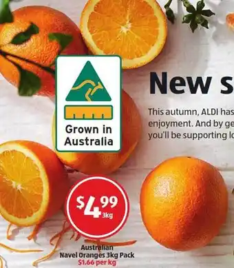 ALDI Australian Navel Oranges 3kg offer