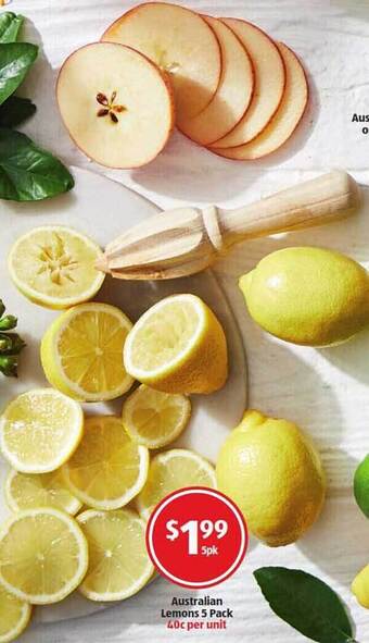 ALDI Australian Lemons 5 Pack offer
