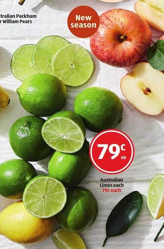 Australian Limes Each offer at ALDI