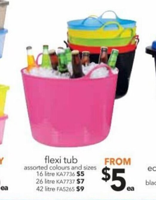 Flexi tub 16 litre offer at Cheap as Chips