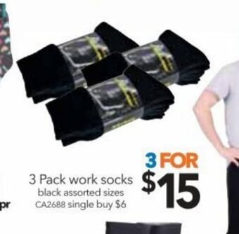 Cheap as Chips 3 Pack work socks offer