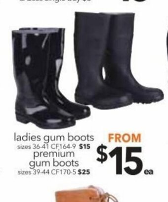 Cheap as Chips Ladies gum boots size 36-41 CF164-9 offer