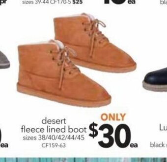 Cheap as Chips Desert fleece lined boot offer
