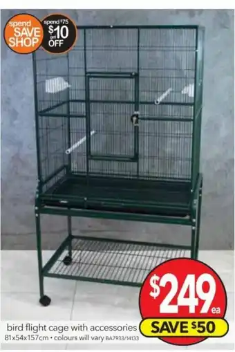 Cheap as Chips Bird flight cage with accessories 81x54x157cm offer