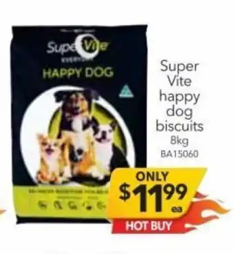 Cheap as Chips Super Vite happy dog biscuits 8kg offer