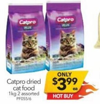 Cheap as Chips Catpro dried cat food 1kg offer