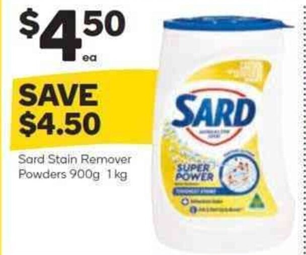 Sard Stain Remover Powders 900g1 kg offer at Woolworths