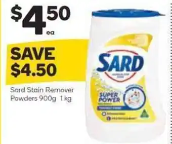 Woolworths Sard Stain Remover Powders 900g-1 kg offer