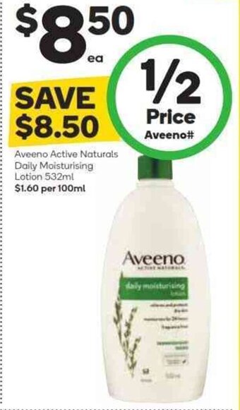 Woolworths Aveeno Active Naturals Daily Moisturising Lotion 532ml offer