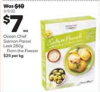 Woolworths Ocean Chef Salmon Parcel Leek 280g - From the Freezer offer