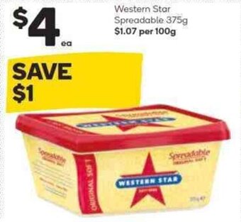 Woolworths Western Star Spreadable 375g offer