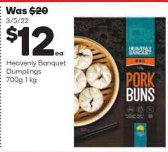 Woolworths Heavenly Banquet Dumplings 700g-1 kg offer