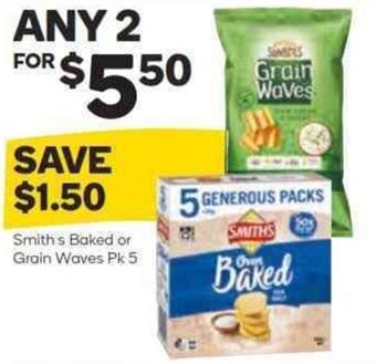 Smith's Baked or Grain Waves Pk 5