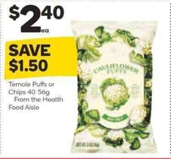 Woolworths Temole Puffs or Chips 40-56g - From the Health Food Aisle offer
