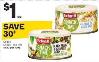 Woolworths Edgell Snack Time 70g offer