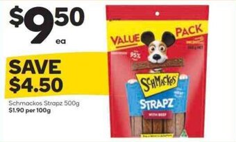 Woolworths Schmackos Strapz 500g offer