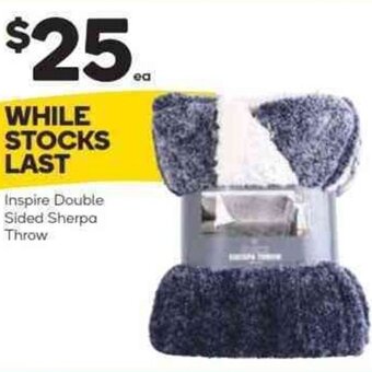 Woolworths Inspire Double Sided Sherpa Throw offer