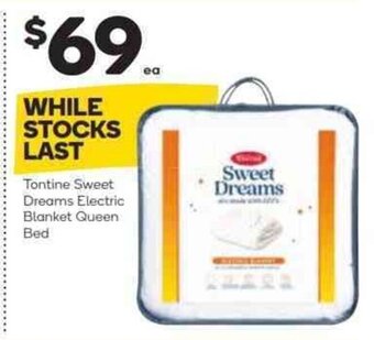 Woolworths Tontine Sweet Dreams Electric Blanket Queen Bed offer