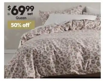 Harris Scarfe D. Linen House Koto Printed Flannelette Quilt Cover Set Queen offer