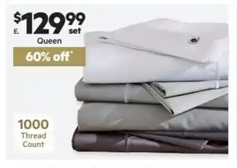 Harris Scarfe E. Jane Lamerton Home 1000 Thread Count Egyptian Cotton Sheet Set QB offer