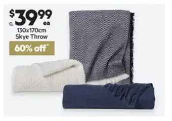 Harris Scarfe G. Jane Lamerton Home Skye Super Soft Herringbone Throw 130x170cm offer