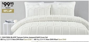 Shaynna Blaze Tannum Cotton Jacquard Quilt Cover Set QB